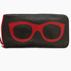 Leather Double Zip Eyeglass Case