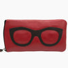 Leather Double Zip Eyeglass Case