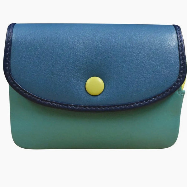 Small Leather Card And Coin Wallet