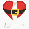 Happy Christmas Santa Heart Bowl With Spoon