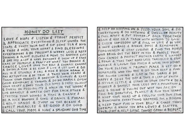 Honey Do List 12" x 24" Wrap Around Framed Art by Sugarboo