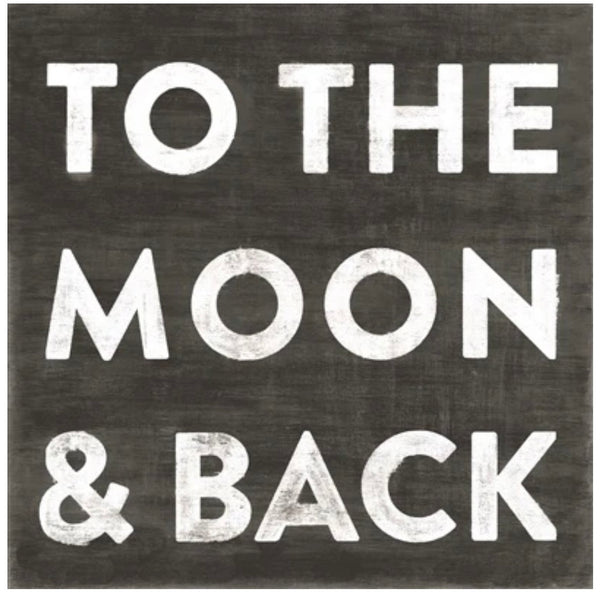 12 x 12 To The Moon & Back Wall Art