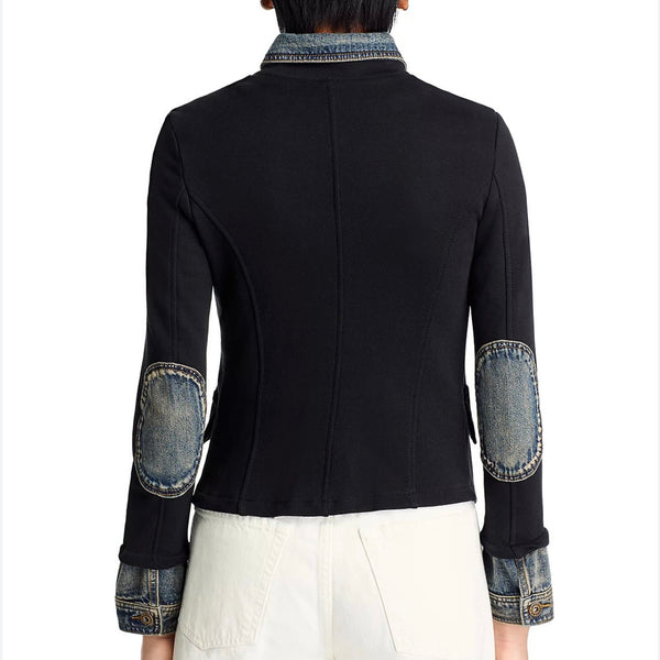 Clarissa Mixed Media Denim Jacket
