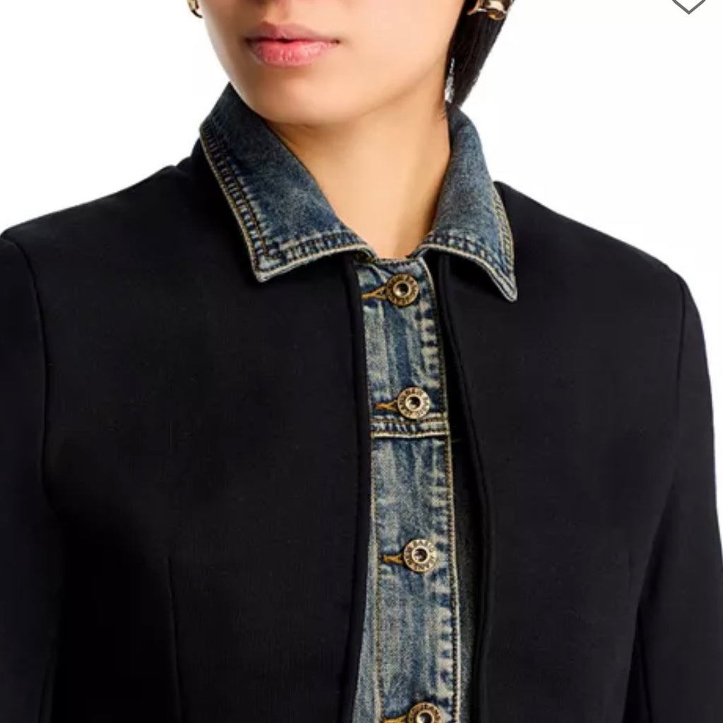 Clarissa Mixed Media Denim Jacket