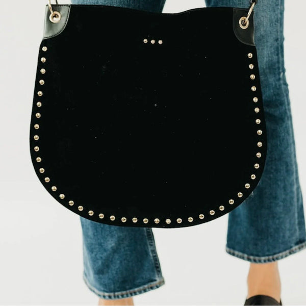 Rosalie Rivet Suede Hobo Bag