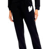 Kerri Rosenthal Black Sweatpants With White Heart