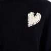 Kerri Rosenthal Cropped Turtleneck Heart Patch  Sweater
