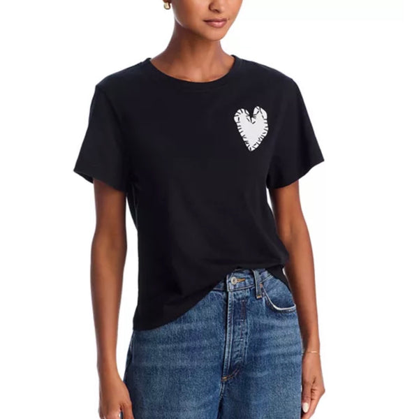 Kerri Rosenthal Black Short Sleeve With Heart