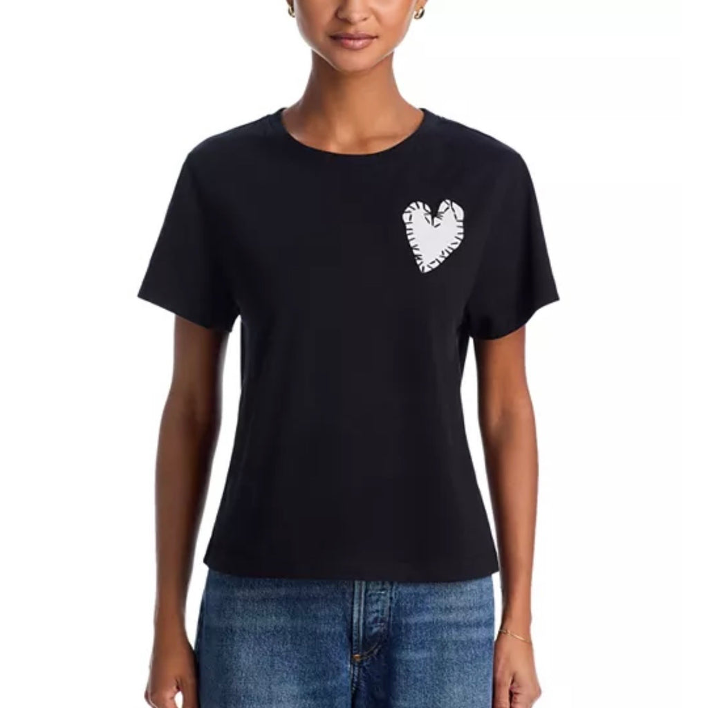 Kerri Rosenthal Black Short Sleeve With Heart