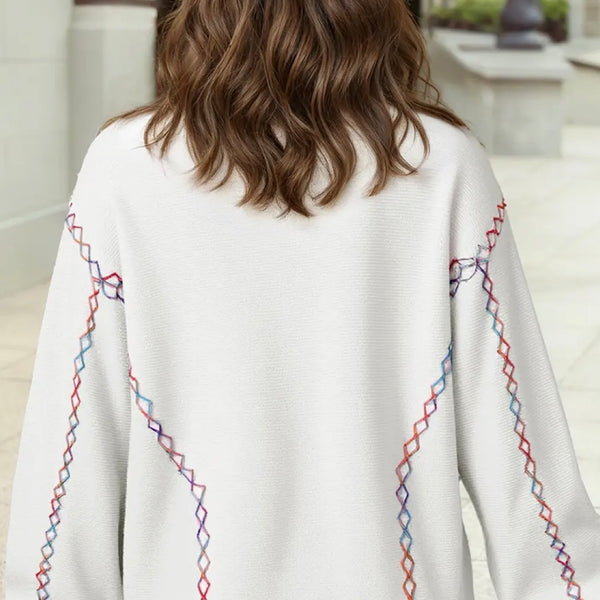 Cute Color Block Stitching Sweater
