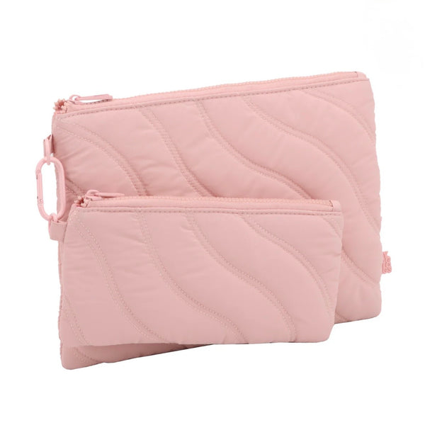 My Tagalongs Set of 2 Flat Pouches with Carabiner