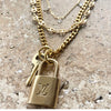 LV Lock Repurposed Upcycled Necklace