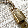 LV Lock Repurposed Upcycled Necklace