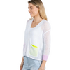 Zaket & Plover Holey Pocket Cardigan In White