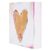 Gold Heart Wood Block