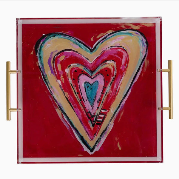 Beautiful Acrylic Heart Tray