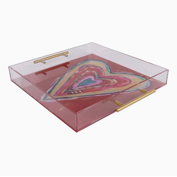 Beautiful Acrylic Heart Tray
