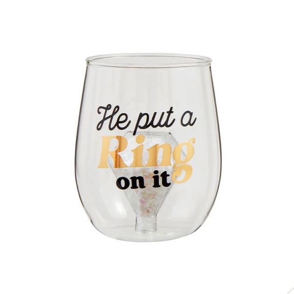 Put A Ring On It Wedding Glasses
