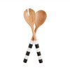 Striped Marble/Wood Salad Servers
