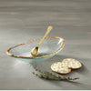 Glass With Gold Dip Bowl Set