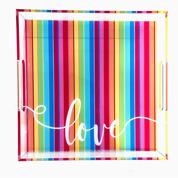 Margo Rebecca Striped Love Tray