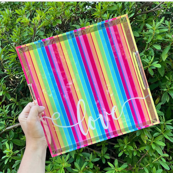 Margo Rebecca Striped Love Tray