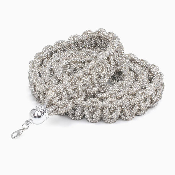 Sophia Silver Crystal Rhinestone Strap