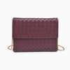 Ivy Woven Clutch In Wine