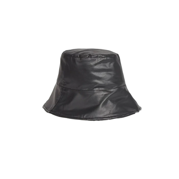 Faux Leather Bucket Hat