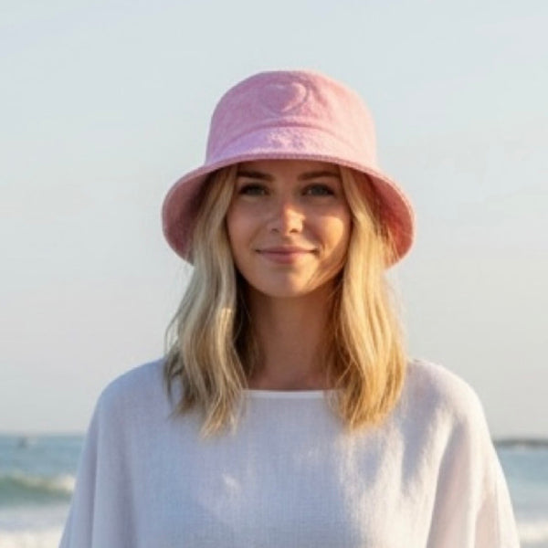 French Terry Bucket Hat In Pink