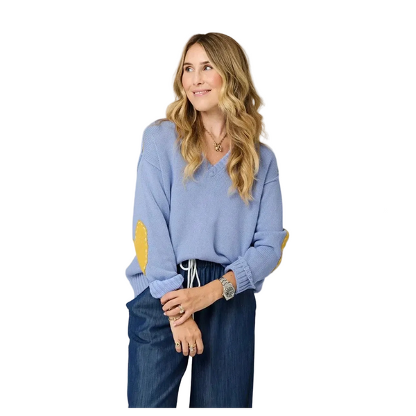 New Kerri Rosenthal Frenchy V Neck Sweater