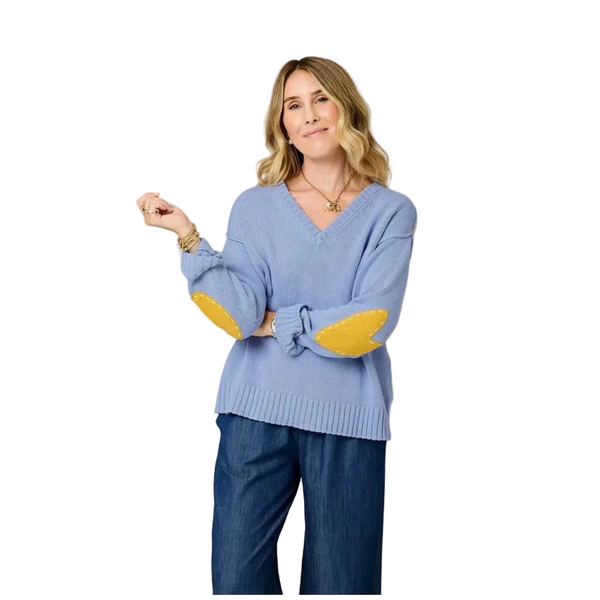 New Kerri Rosenthal Frenchy V Neck Sweater