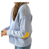 New Kerri Rosenthal Frenchy V Neck Sweater