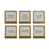Square Metal Glass Frame With Easel Sayings