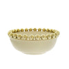 Stoneware Serving Bowl With Gold Balls