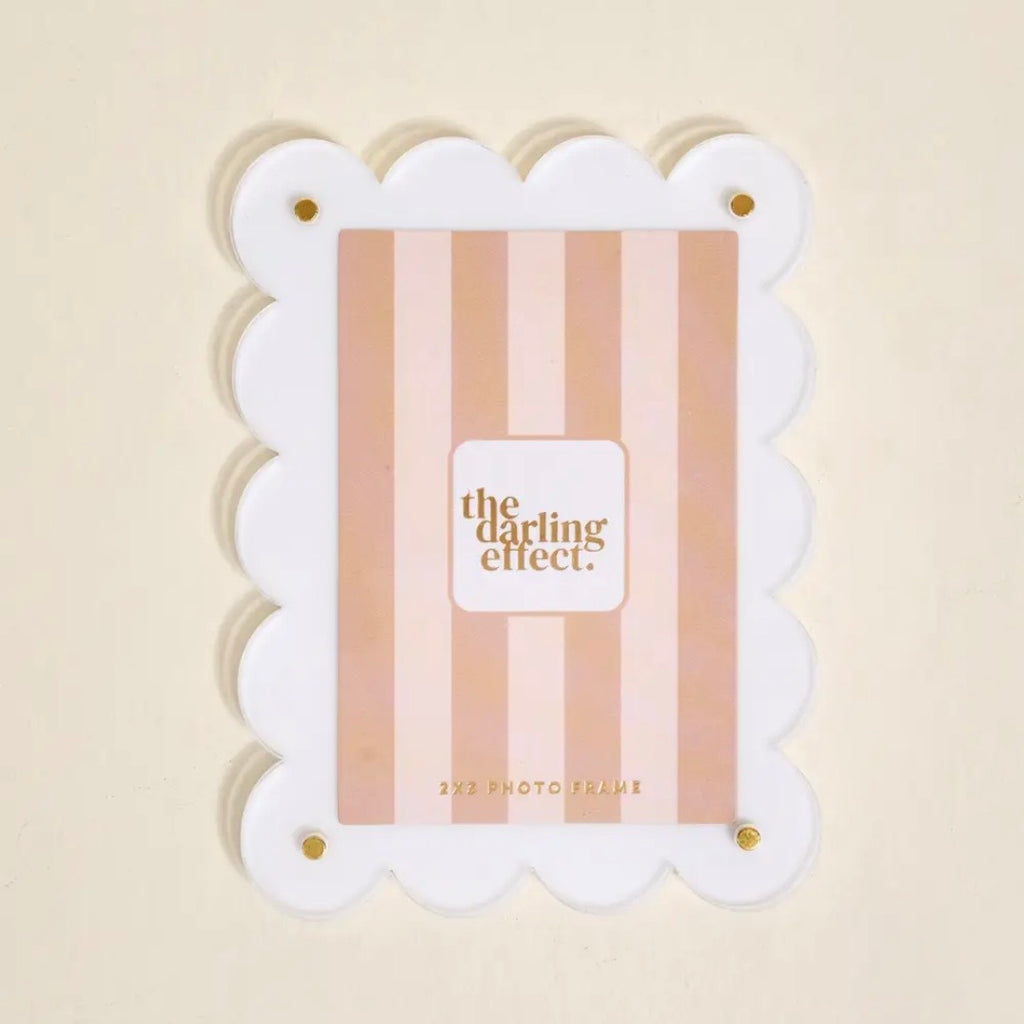 Mini Acrylic Picture Frame In White