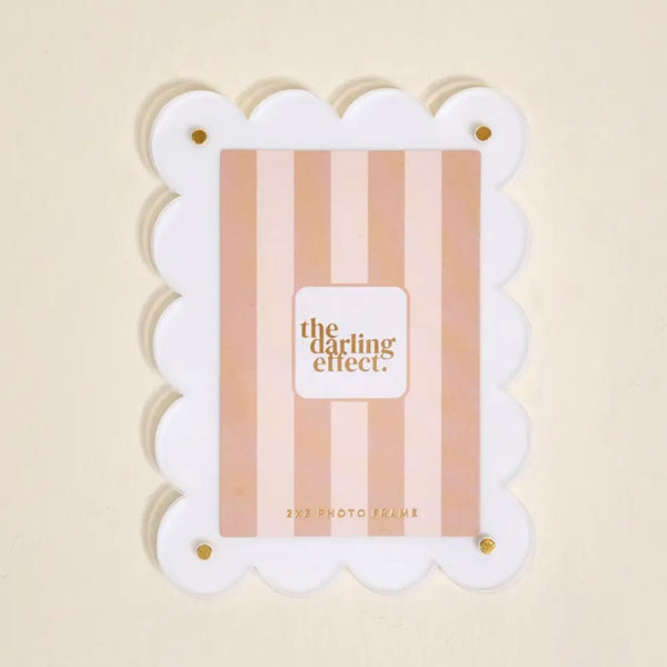 Mini Acrylic Picture Frame In White