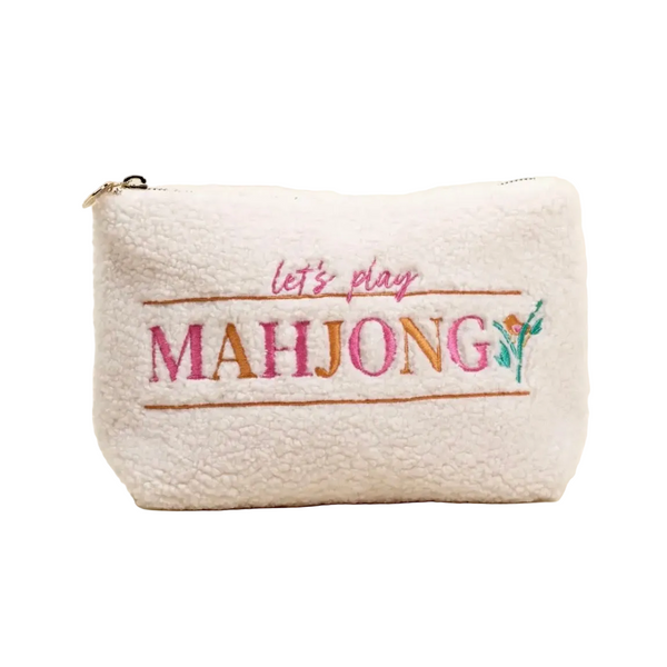 Lets Play Mahjong Teddy Pouch