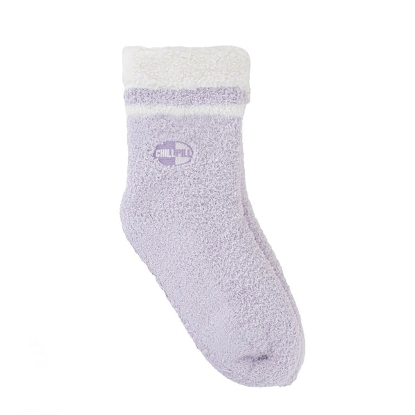 Ladies Chill Pill Slipper Socks With Rose And Shea Butter Oil