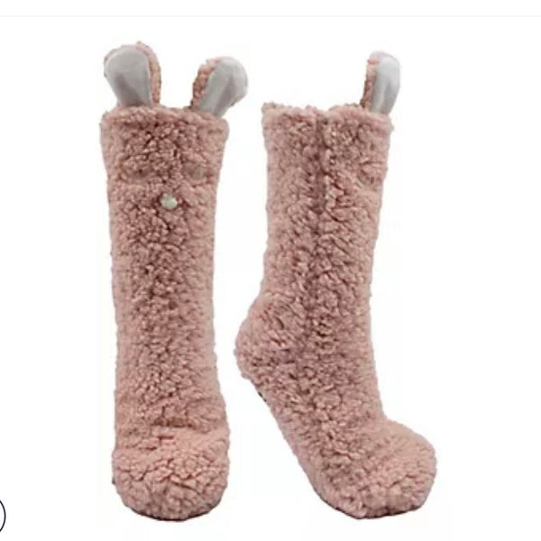 Furry Little Friends Lounge Socks With Rose And Shea Butter