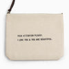 Famous Quotes Canvas Zip Bags