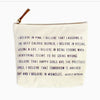 Famous Quotes Canvas Zip Bags