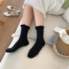 Lightweight Knit Cuff Crew Socks