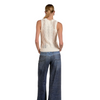 Kelsey Open Knit Tank In White