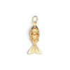 24K Gold Filled CZ Textured Fish Charm