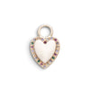 18K Gold Filled Multicolor Micro Pave CZ Heart Charm