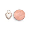 18K Gold Filled Multicolor Micro Pave CZ Heart Charm