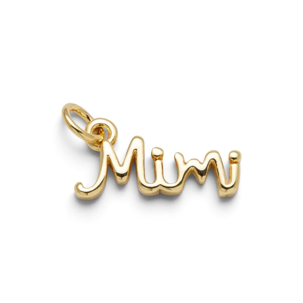 14K Gold Filled “Mimi” Script Charm