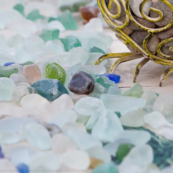 Sea Glass In Mesh Bag
