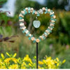 4 Ft. Glass Heart Garden Stake
